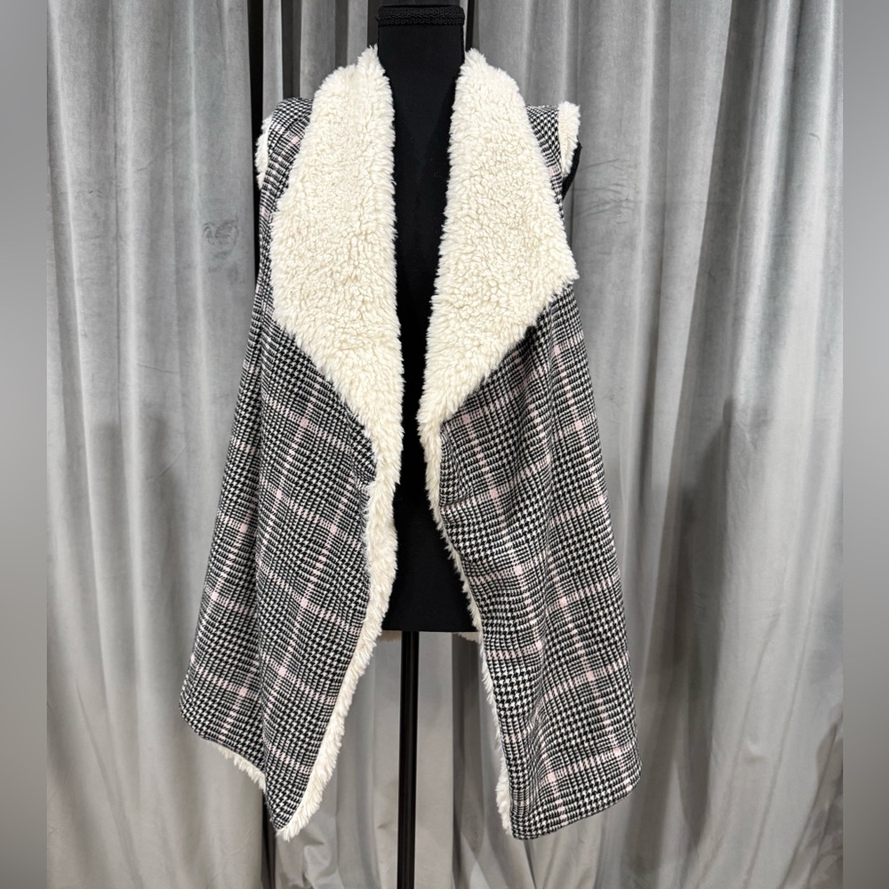 Westbound Black and White Checkered Reversible Vest